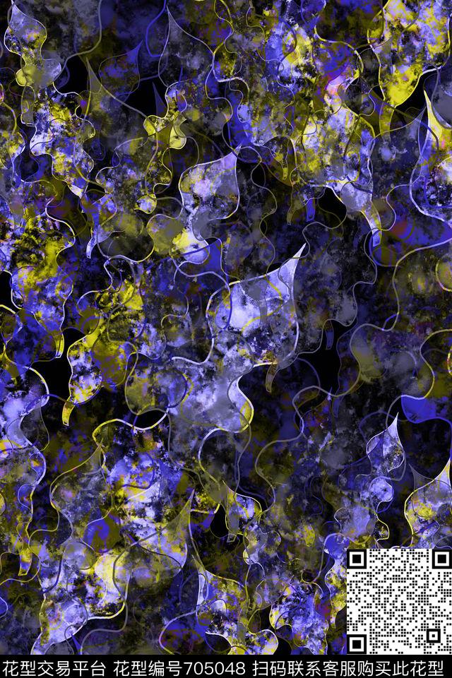 不规则图形数字迷彩潮流时尚数码印花华亿平台下载（图片编号: 705048） - 瓦栏（Walan）