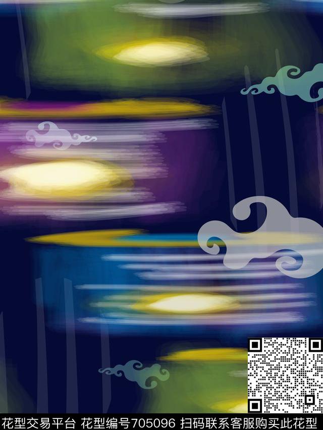 女装不规则几何现代数码印花华亿平台下载（图片编号: 705096） - 瓦栏（Walan）