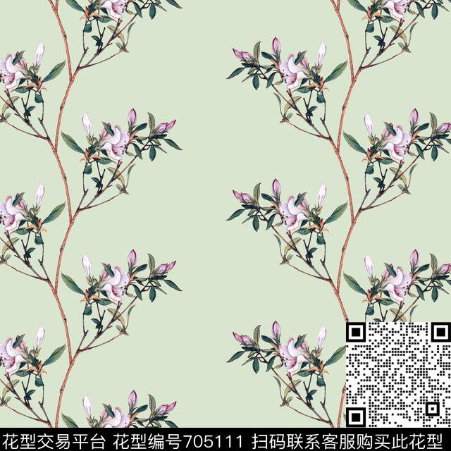 花鸟花卉中国风传统印花华亿平台下载（图片编号: 705111） - 瓦栏（Walan）