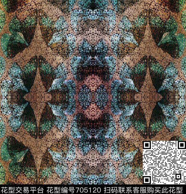 动物迷彩蝴蝶纹理数码印花华亿平台下载（图片编号: 705120） - 瓦栏（Walan）