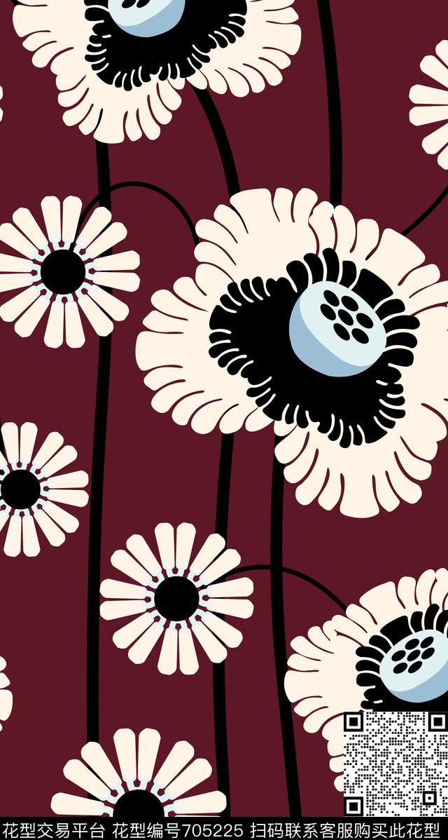 太阳花2017时装向日葵传统印花华亿平台下载（图片编号: 705225） - 瓦栏（Walan）