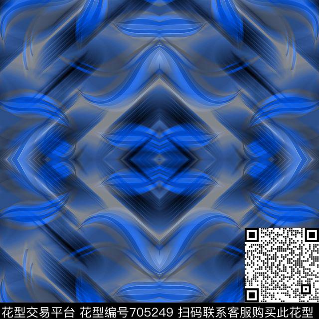 抽象迷幻回宫格数码印花华亿平台下载（图片编号: 705249） - 瓦栏（Walan）