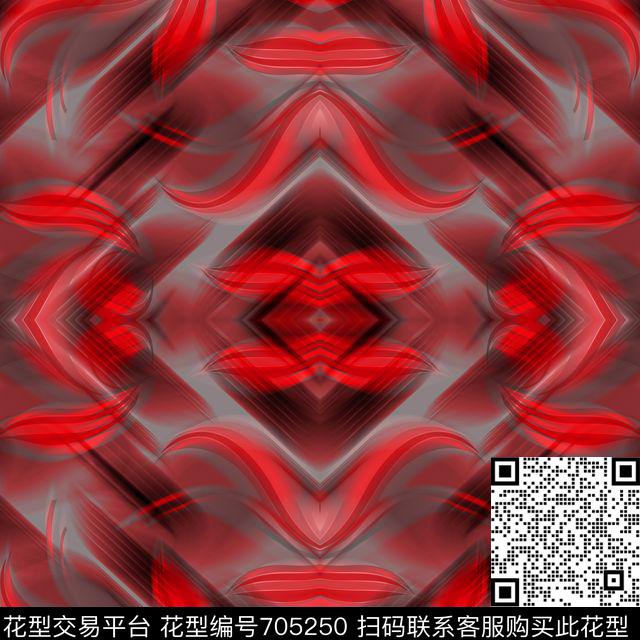 抽象迷幻回宫格数码印花华亿平台下载（图片编号: 705250） - 瓦栏（Walan）