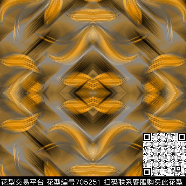 抽象迷幻回宫格数码印花华亿平台下载（图片编号: 705251） - 瓦栏（Walan）