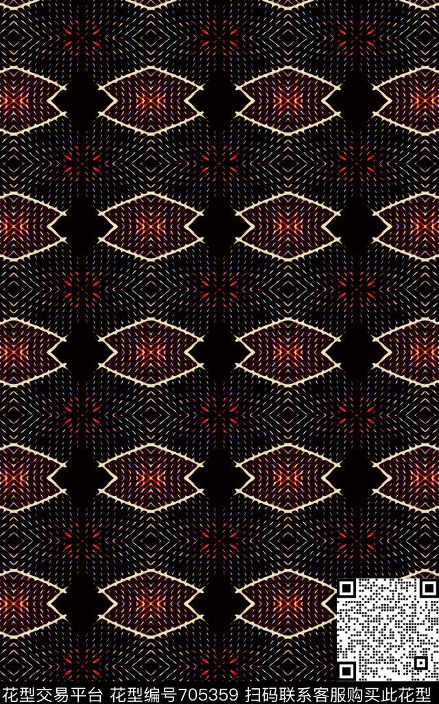 条纹混搭休闲时尚抽象图案传统印花华亿平台下载（图片编号: 705359） - 瓦栏（Walan）