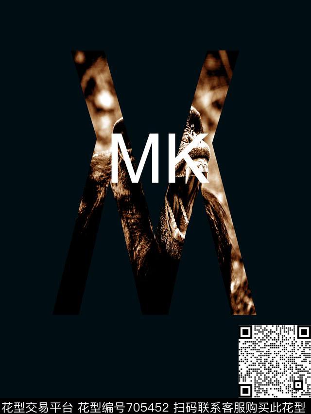 抽象手绘几何猴子印花时尚潮流男装复古T恤卫衣定位印花字母数码印花华亿平台下载（图片编号: 705452） - 瓦栏（Walan）