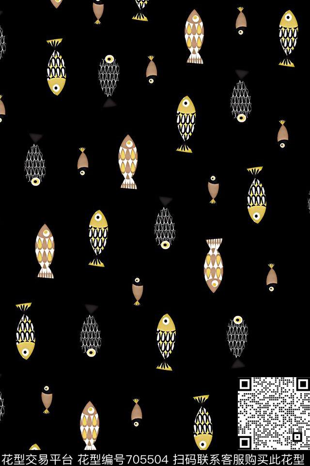 鱼趣味男装男装羽绒服数码印花华亿平台下载（图片编号: 705504） - 瓦栏（Walan）