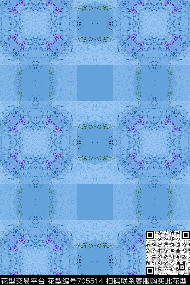 创意格子时尚抽象条纹混搭传统印花华亿平台下载（图片编号: 705514） - 瓦栏（Walan）