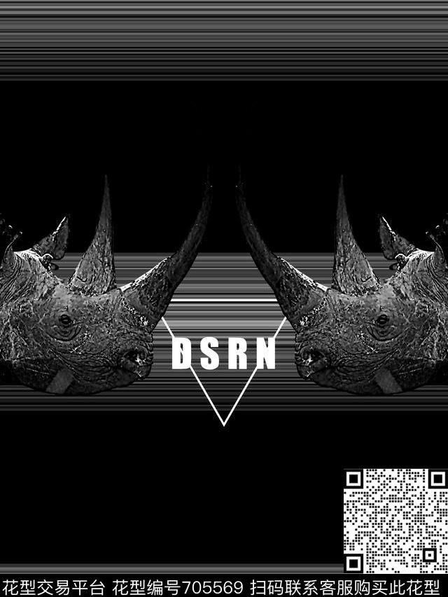 动物男装角男装T恤数码印花华亿平台下载（图片编号: 705569） - 瓦栏（Walan）