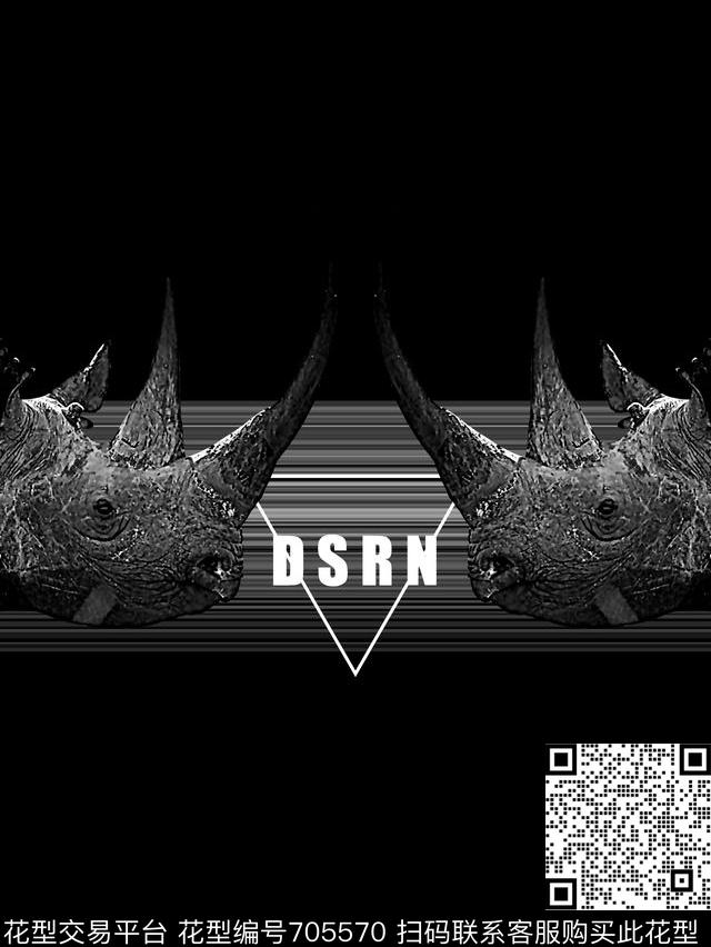 动物男装角男装T恤数码印花华亿平台下载（图片编号: 705570） - 瓦栏（Walan）