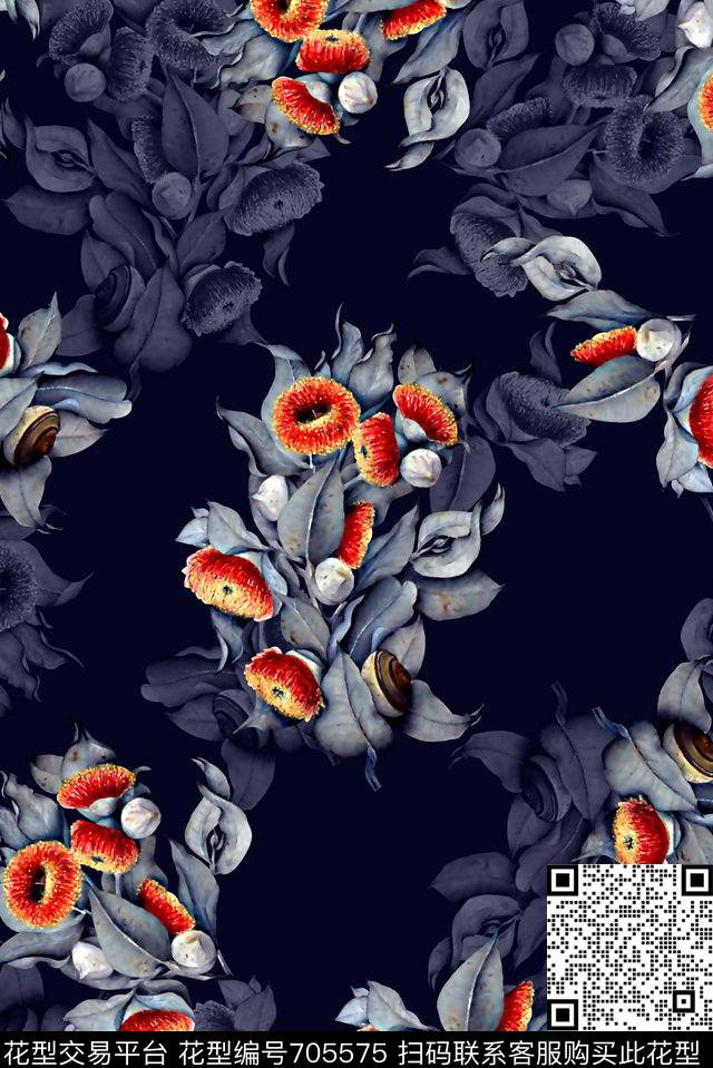 最新高清数码时尚花卉抽象手绘满版花卉水彩花卉数码印花华亿平台下载（图片编号: 705575） - 瓦栏（Walan）