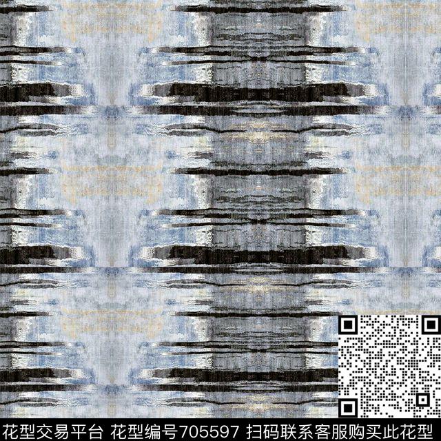 笔触纹理油墨数码印花华亿平台下载（图片编号: 705597） - 瓦栏（Walan）