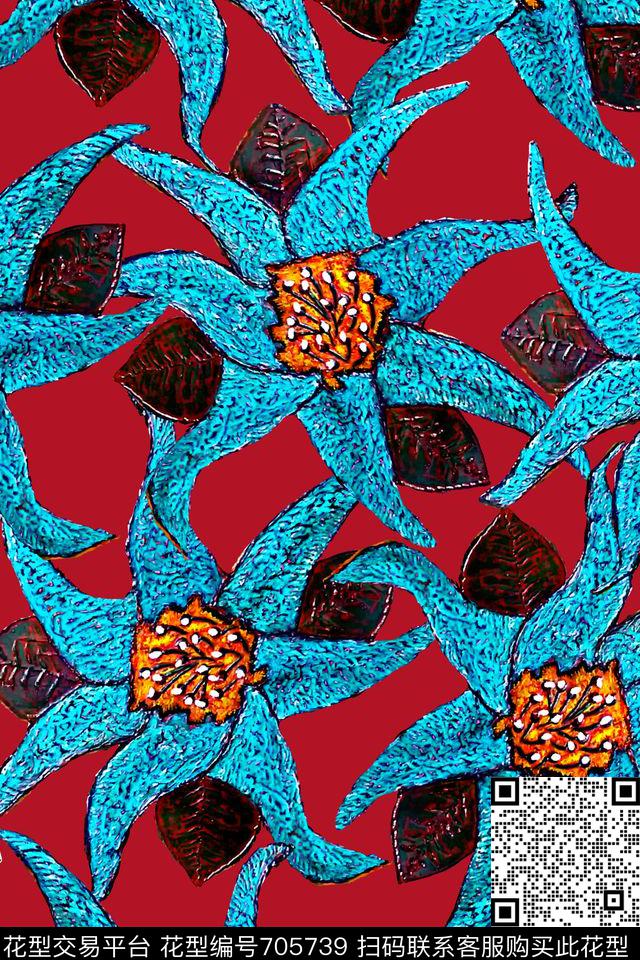 色块几何女装数码印花华亿平台下载（图片编号: 705739） - 瓦栏（Walan）