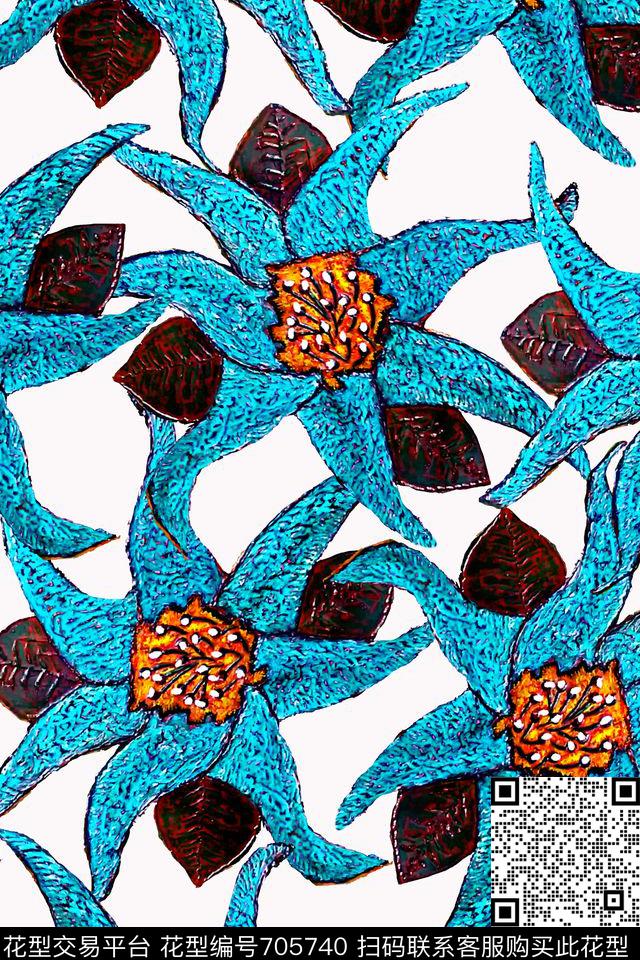 色块几何女装数码印花华亿平台下载（图片编号: 705740） - 瓦栏（Walan）