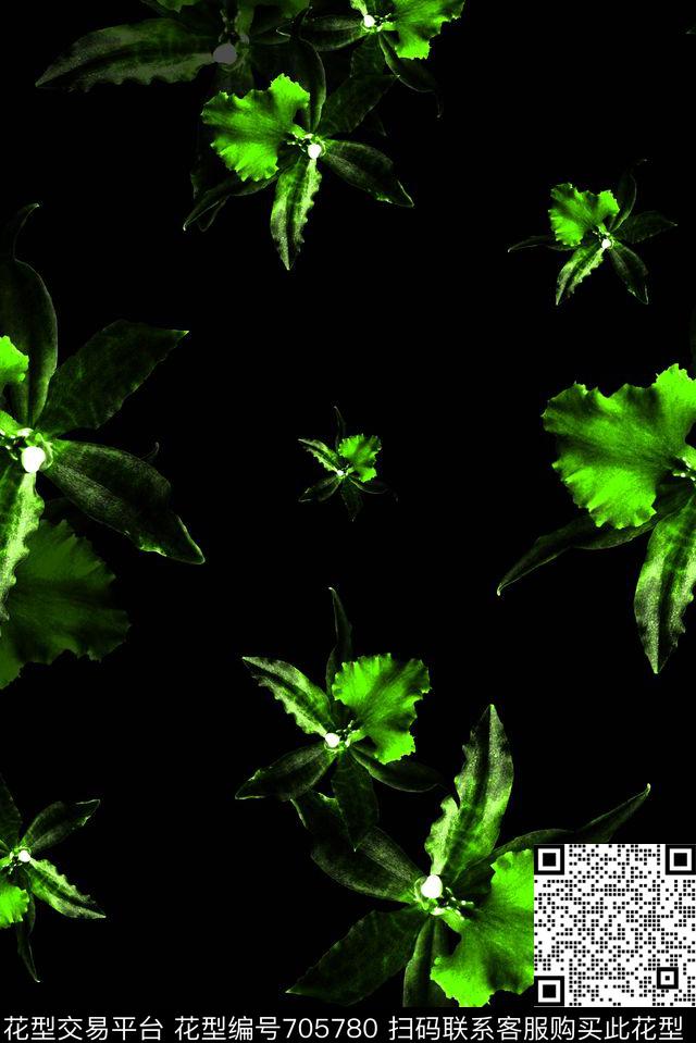 花卉女装花朵数码印花华亿平台下载（图片编号: 705780） - 瓦栏（Walan）
