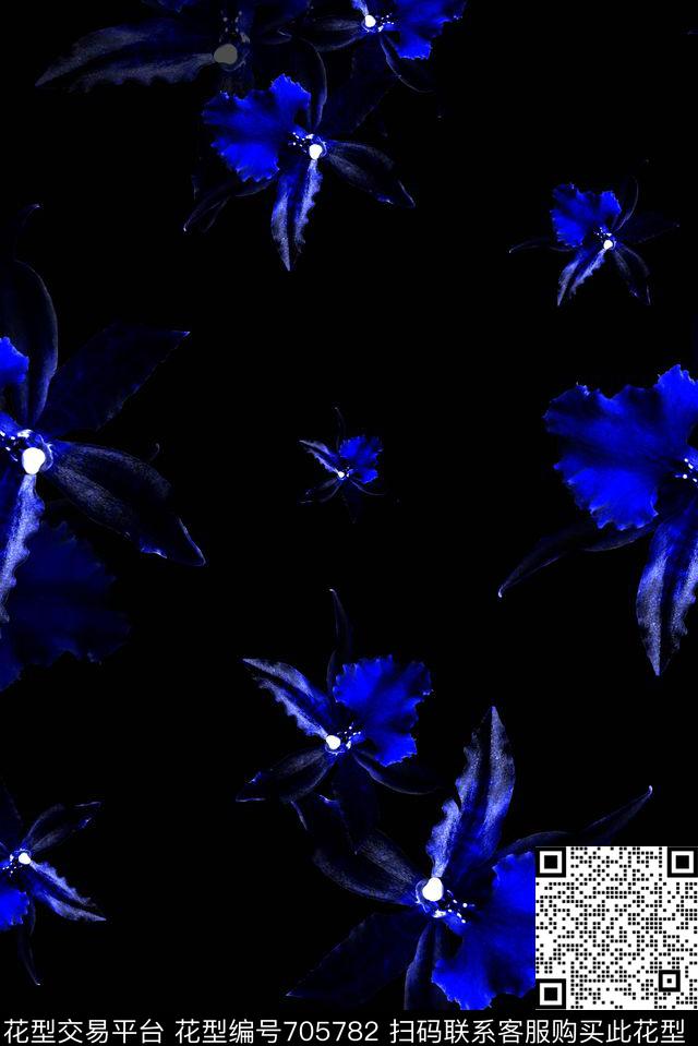 花卉女装花朵数码印花华亿平台下载（图片编号: 705782） - 瓦栏（Walan）