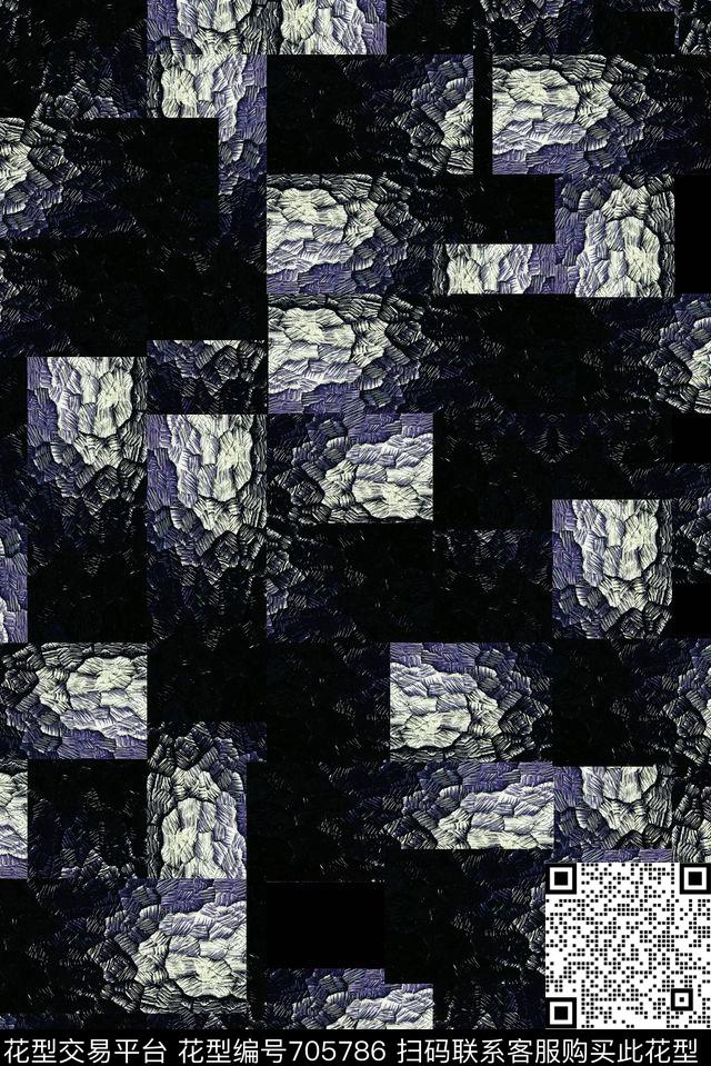 几何纹理裂纹数码印花华亿平台下载（图片编号: 705786） - 瓦栏（Walan）