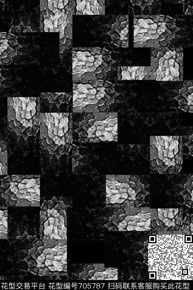 几何纹理裂纹数码印花华亿平台下载（图片编号: 705787） - 瓦栏（Walan）