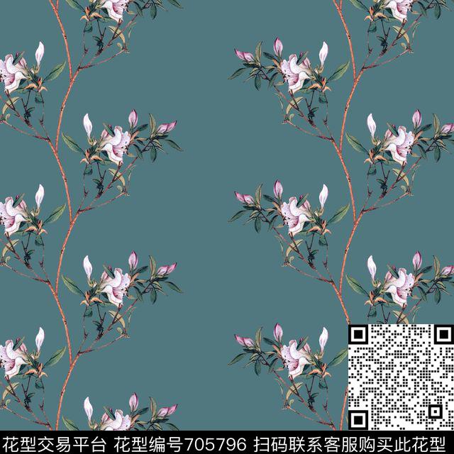 复古花鸟中国风传统印花华亿平台下载（图片编号: 705796） - 瓦栏（Walan）