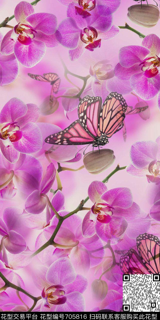 花朵花卉乱花数码印花华亿平台下载（图片编号: 705816） - 瓦栏（Walan）