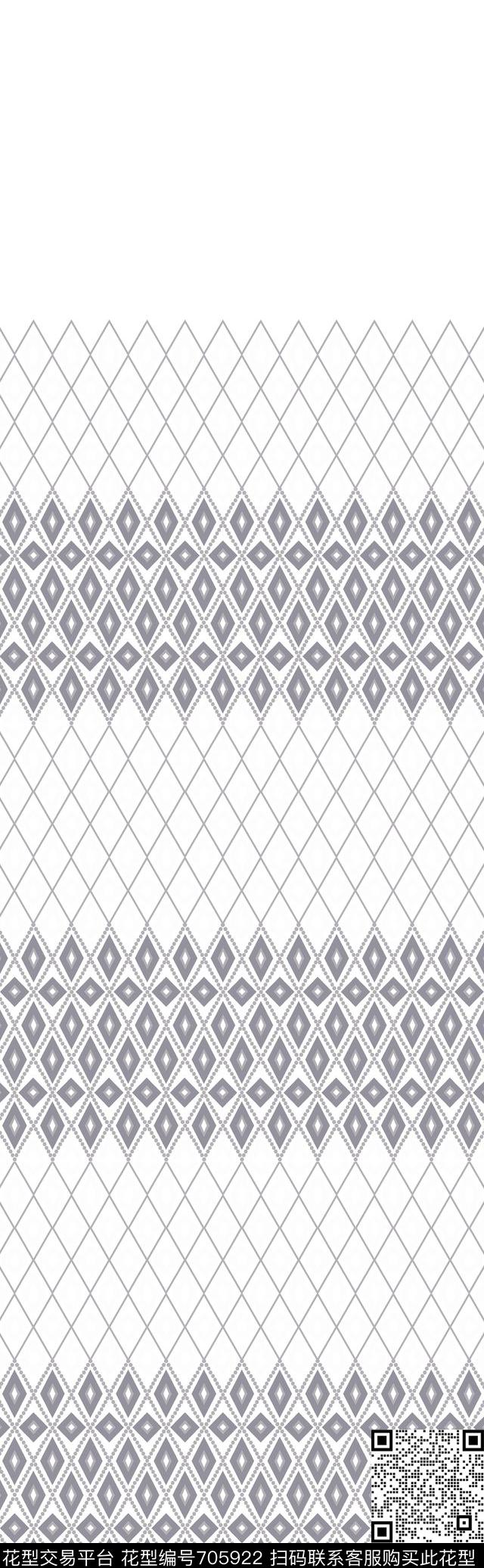 小方块菱形几何传统印花华亿平台下载（图片编号: 705922） - 瓦栏（Walan）
