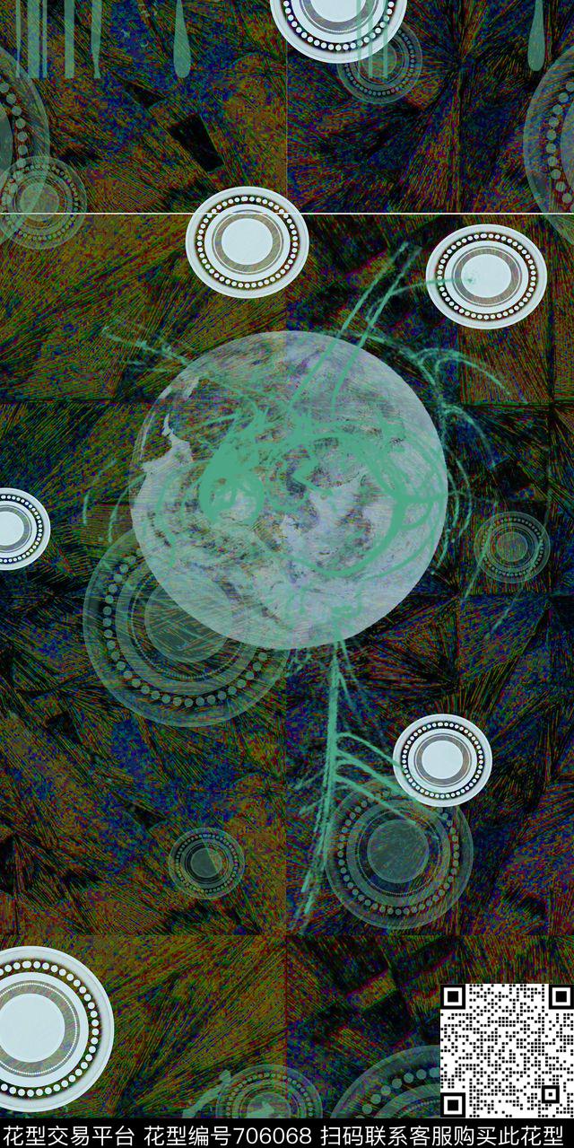 夜光抽象霸气数码印花华亿平台下载（图片编号: 706068） - 瓦栏（Walan）