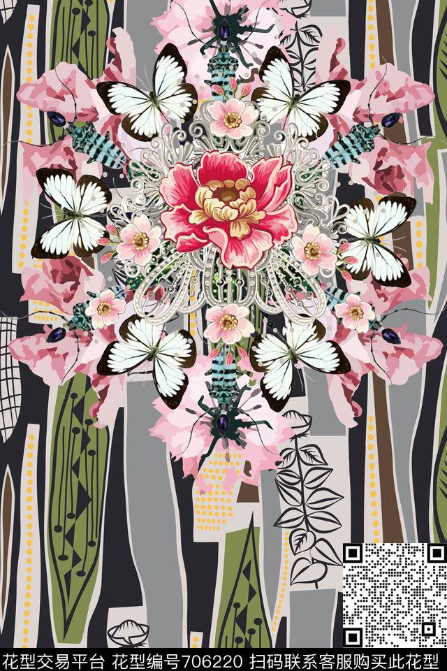 女装童装独幅数码印花华亿平台下载（图片编号: 706220） - 瓦栏（Walan）