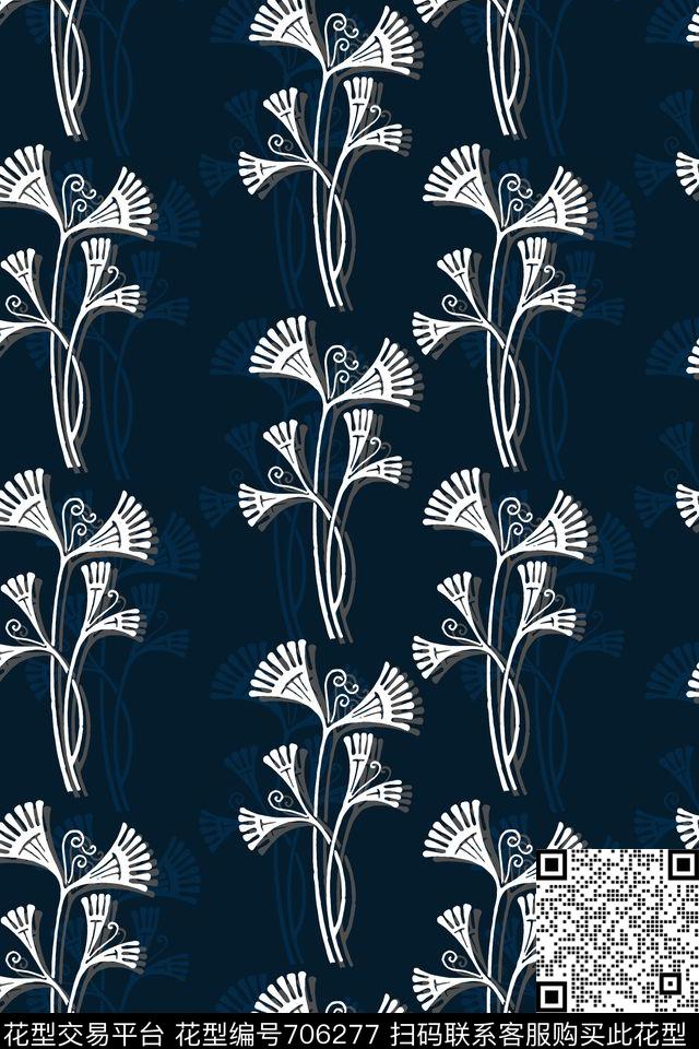 民族风男装抽象植物传统印花华亿平台下载（图片编号: 706277） - 瓦栏（Walan）