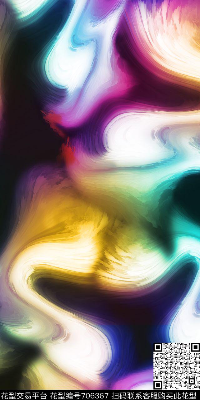 色块彩色抽象数码印花华亿平台下载（图片编号: 706367） - 瓦栏（Walan）