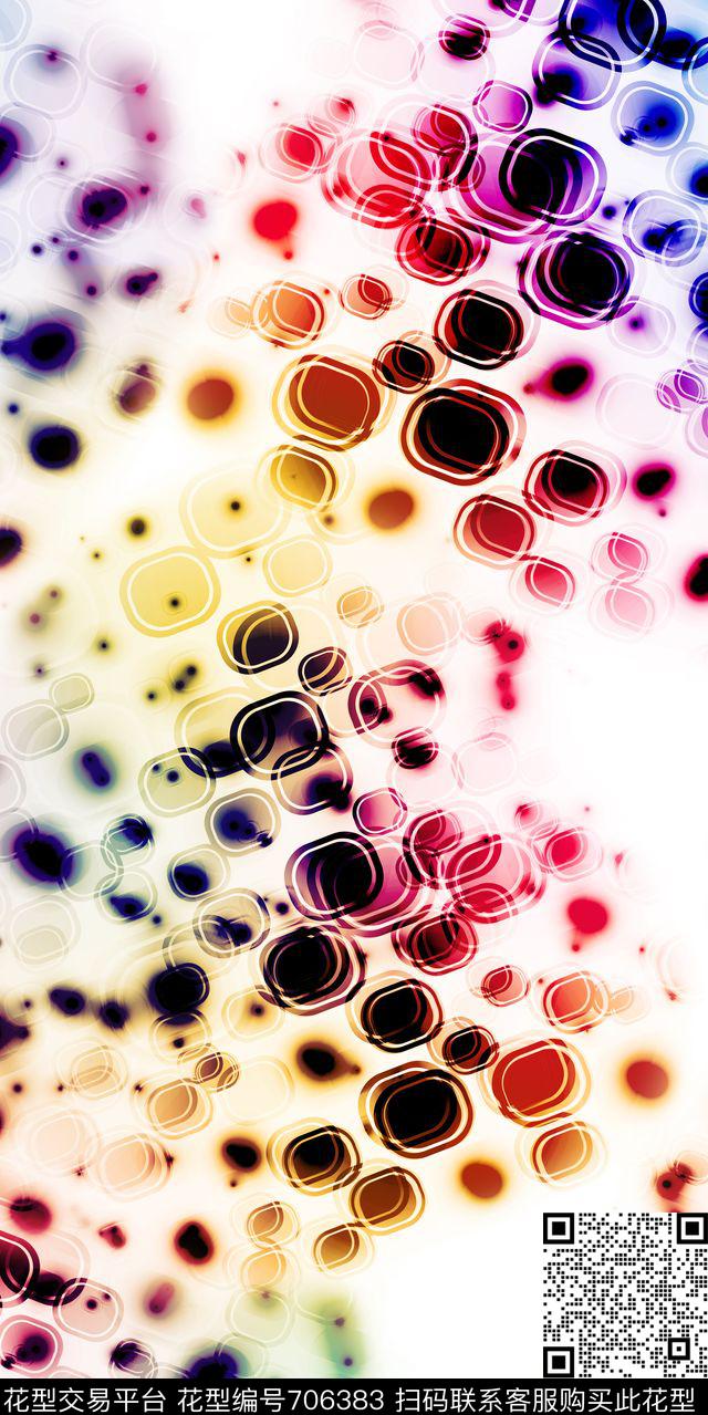 色块彩色抽象数码印花华亿平台下载（图片编号: 706383） - 瓦栏（Walan）