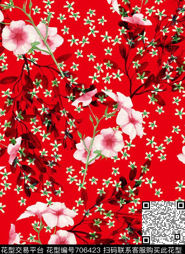 老年印花小碎花数码印花华亿平台下载（图片编号: 706423） - 瓦栏（Walan）