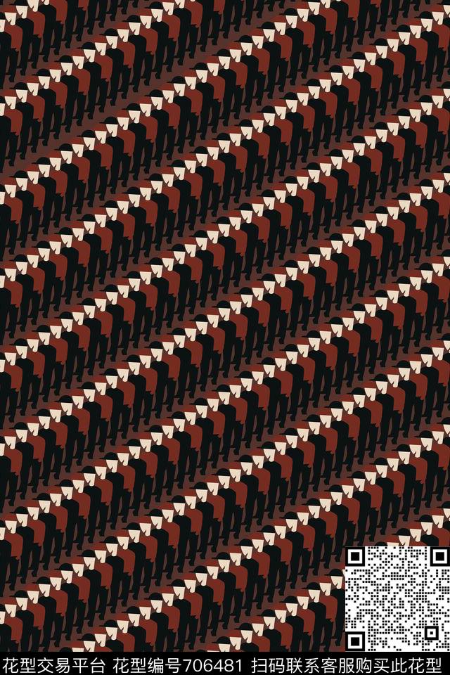 牡丹格子民族风传统印花华亿平台下载（图片编号: 706481） - 瓦栏（Walan）