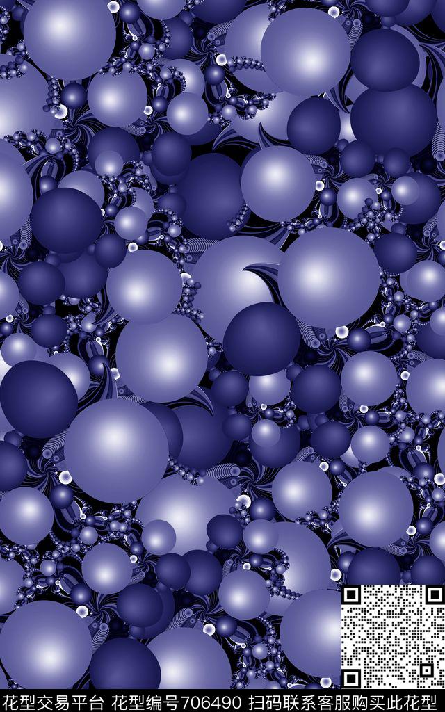 分形几何肌理纹理数码印花华亿平台下载（图片编号: 706490） - 瓦栏（Walan）