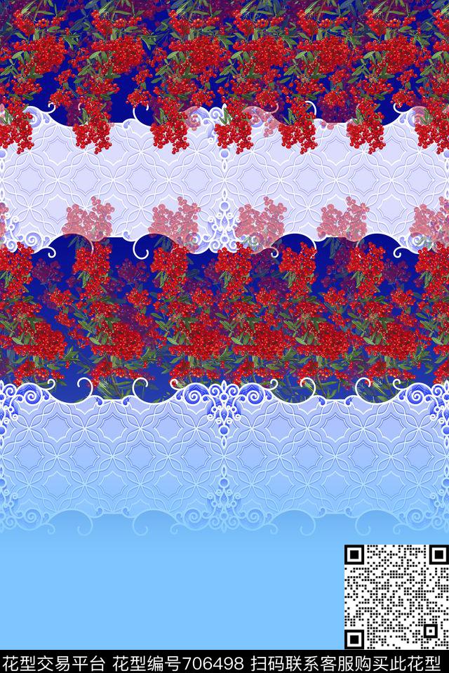 MAX-女装花卉手绘花卉蕾丝数码印花华亿平台下载（图片编号: 706498） - 瓦栏（Walan）