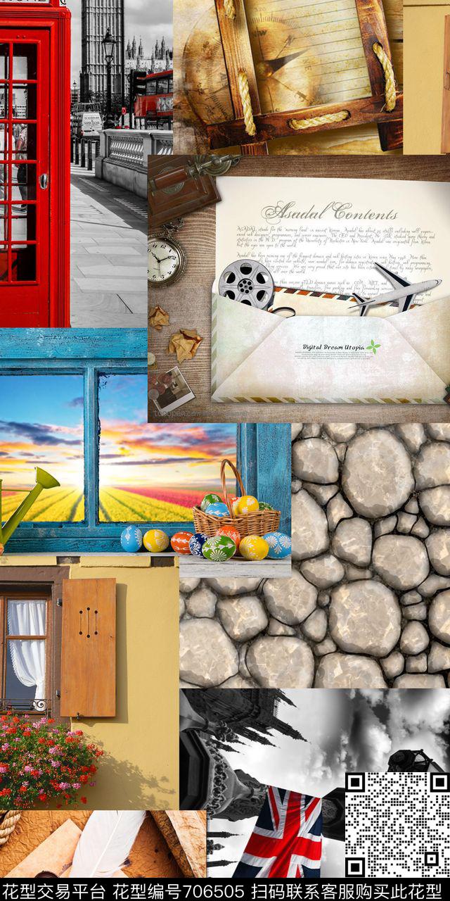 趣味风景图片数码印花华亿平台下载（图片编号: 706505） - 瓦栏（Walan）