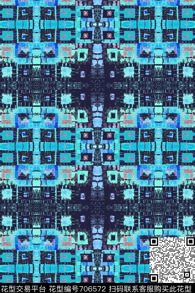 抽象花卉迷彩图案时尚抽象数码印花华亿平台下载（图片编号: 706572） - 瓦栏（Walan）