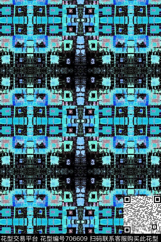 抽象花卉迷彩图案时尚抽象数码印花华亿平台下载（图片编号: 706609） - 瓦栏（Walan）