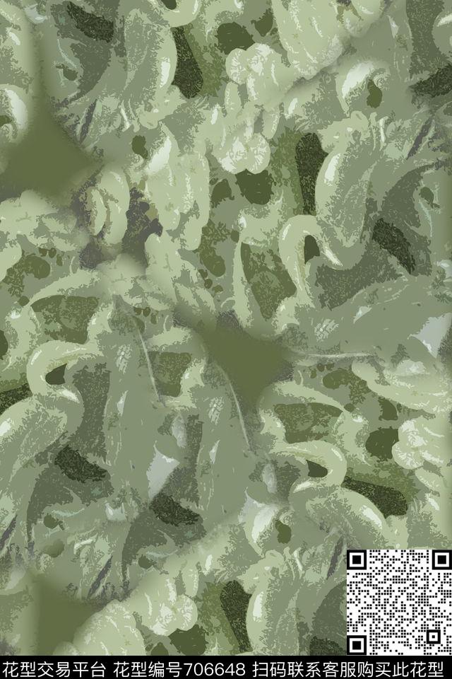 迷彩图案时尚抽象动物迷彩数码印花华亿平台下载（图片编号: 706648） - 瓦栏（Walan）