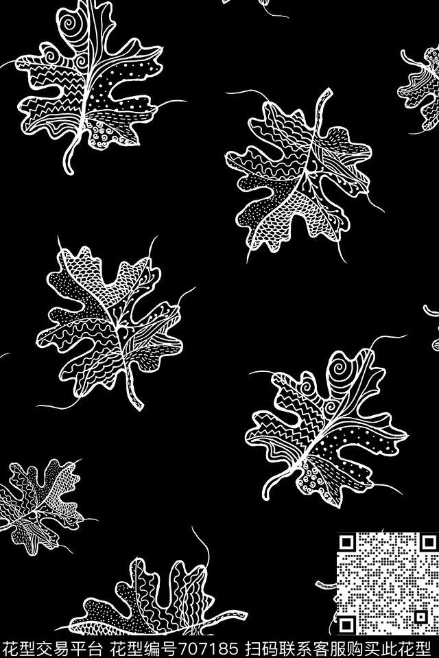 休闲男装树叶男装羽绒服传统印花华亿平台下载（图片编号: 707185） - 瓦栏（Walan）