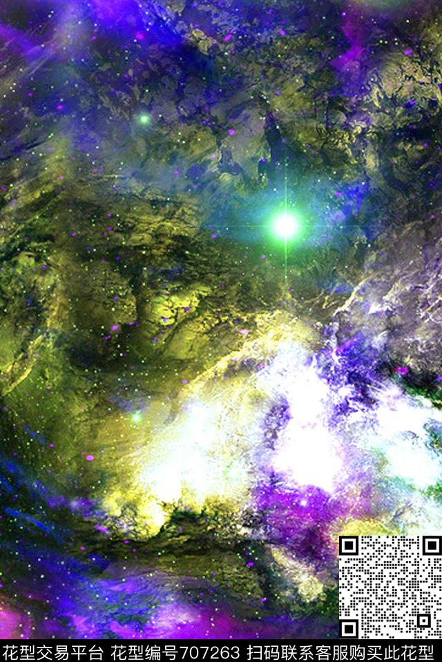 宇宙纹理星空数码印花华亿平台下载（图片编号: 707263） - 瓦栏（Walan）