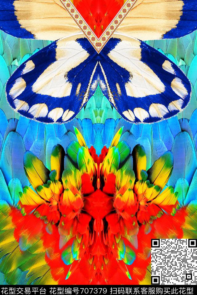 日韩风欧式国画数码印花华亿平台下载（图片编号: 707379） - 瓦栏（Walan）