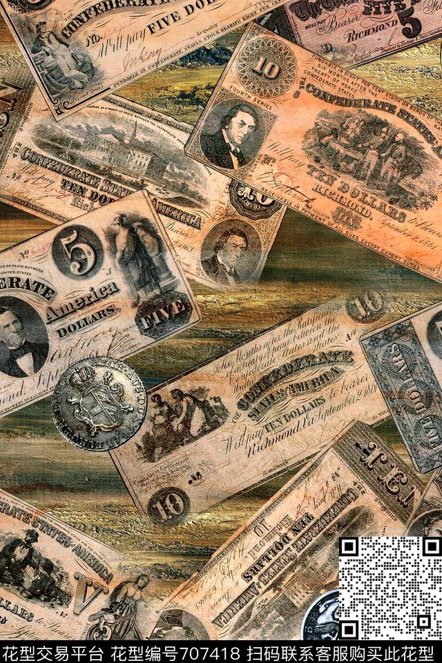 抽象几何纹理数码印花华亿平台下载（图片编号: 707418） - 瓦栏（Walan）