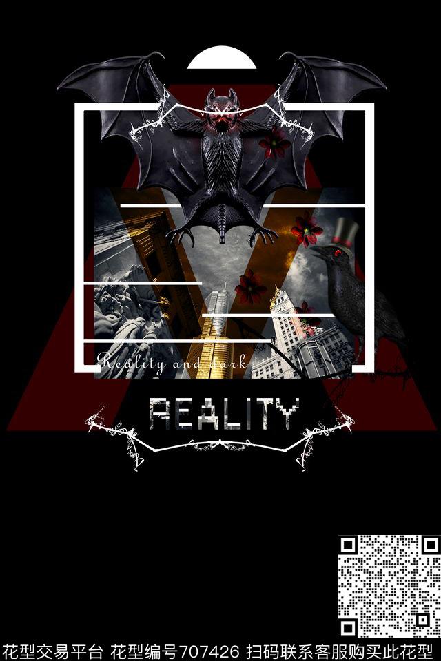 动物黑白英文数码印花华亿平台下载（图片编号: 707426） - 瓦栏（Walan）