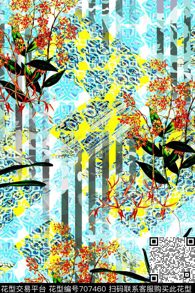 欧美欧式巴洛克数码印花华亿平台下载（图片编号: 707460） - 瓦栏（Walan）