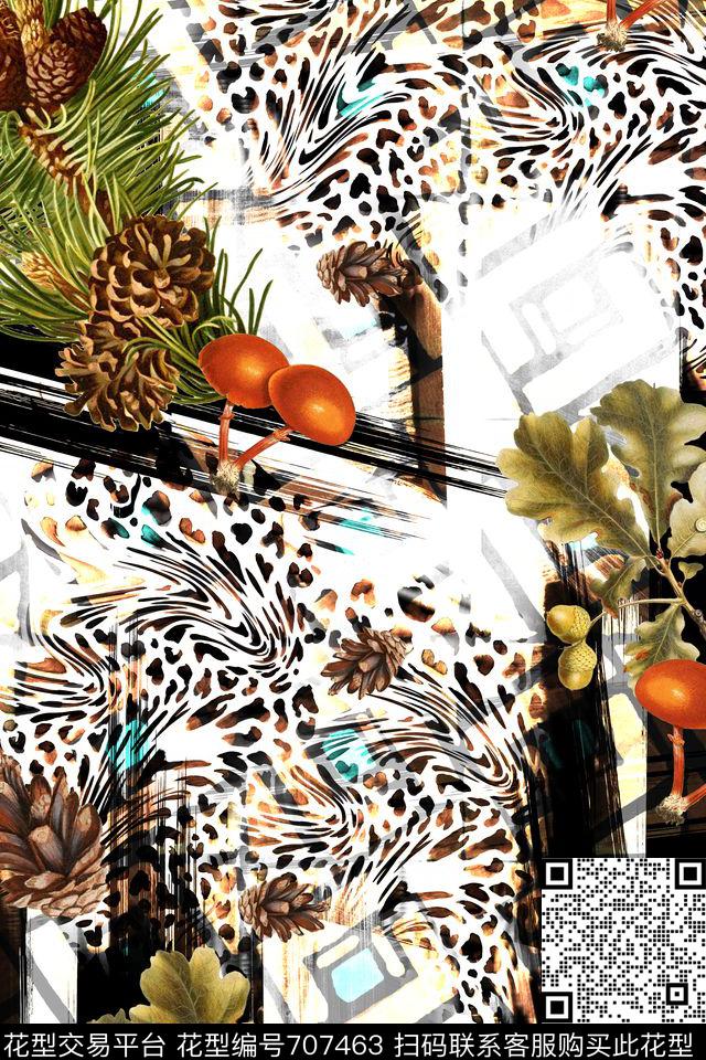 大理石树皮笔刷数码印花华亿平台下载（图片编号: 707463） - 瓦栏（Walan）