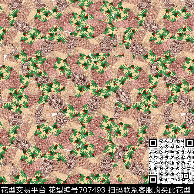 不规则波浪色块波浪传统印花华亿平台下载（图片编号: 707493） - 瓦栏（Walan）