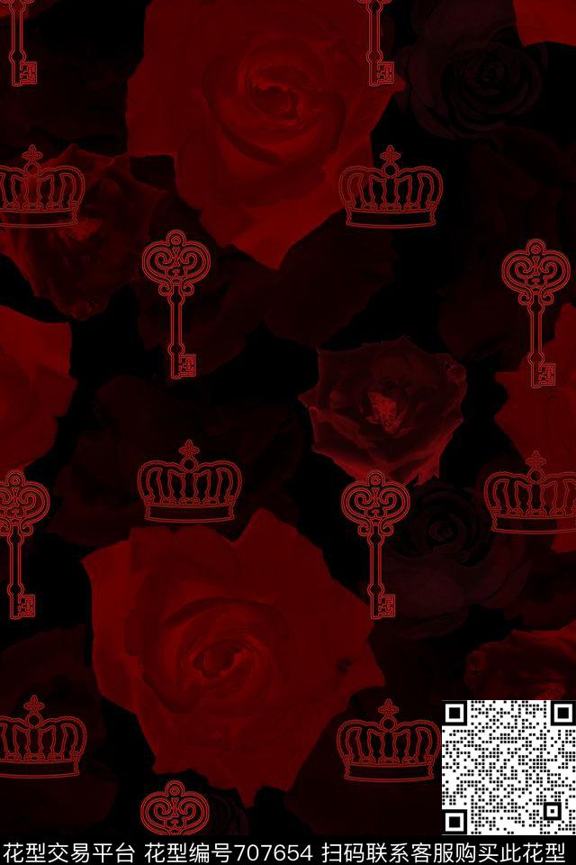 Redrosesembroidery数码印花华亿平台下载（图片编号: 707654） - 瓦栏（Walan）