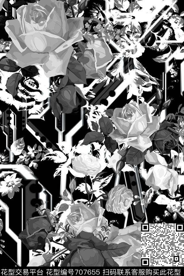 flowersarrowsyellow数码印花华亿平台下载（图片编号: 707655） - 瓦栏（Walan）