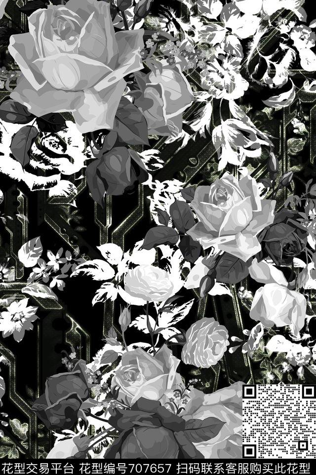 flowersarrowsyellow数码印花华亿平台下载（图片编号: 707657） - 瓦栏（Walan）