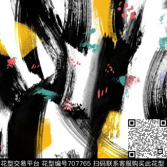 潮流欧美曲线数码印花华亿平台下载（图片编号: 707765） - 瓦栏（Walan）